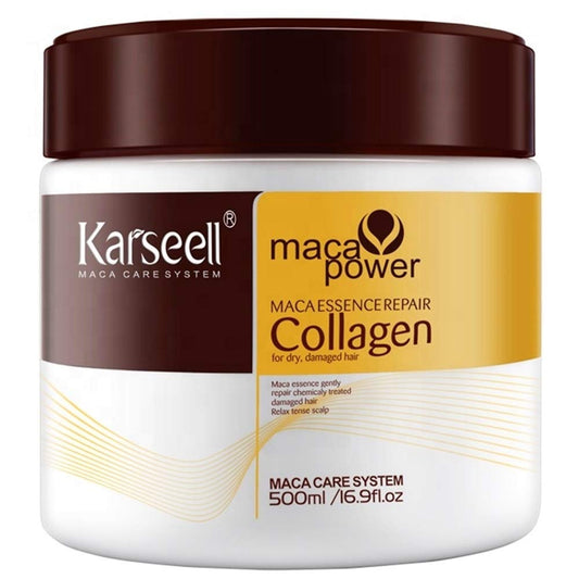 Karseell Collagen Hair Mask - Deep Conditioning Treatment for Dry Damaged Hair, All Hair Types - Natural Argan Oil - 16.9 Oz