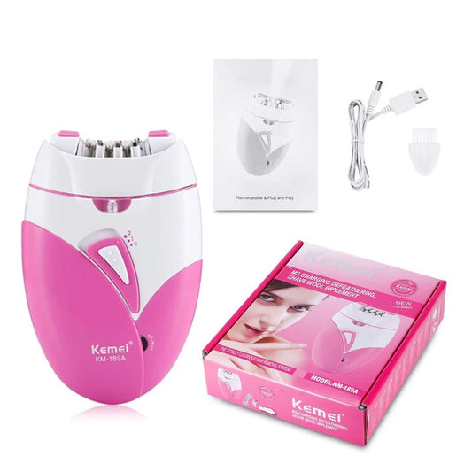 Kemei 189A Woman Painless Epilator Rechargeable Body Electric Hair Removal